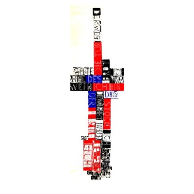 ICH BIN... crossover, Linoldruck auf Chinapapier, 90x250 cm