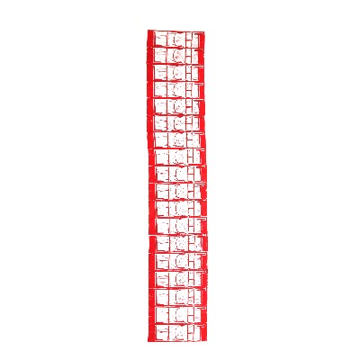 ICH BIN das Licht (Johannesevangelium 8,12), Linoldruck auf Chinapapier, 100x250cm