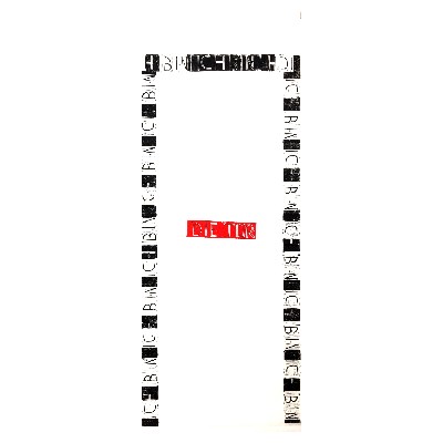 ICH BIN die Tür (Johannesevangelium 10,9), Linoldruck auf Chinapapier, 100x250cm