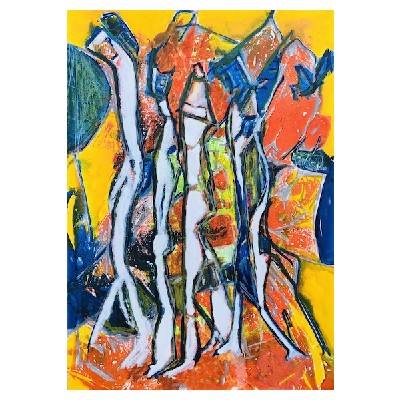 people 7, Tusche und Acryl auf Papier, 70x100 cm